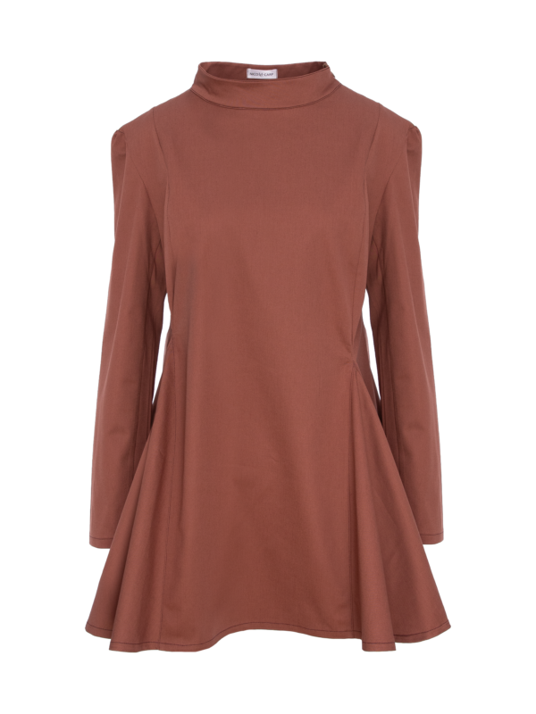 Notte Flared Shirtdress - Terracota